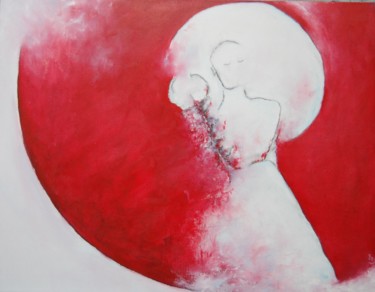 Peinture intitulée "Esprit lunaire" par Estelle Darve, Œuvre d'art originale, Huile