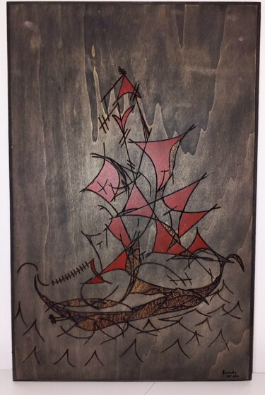 Pintura titulada "Navegar" por Estevão Páixão, Obra de arte original, Acrílico