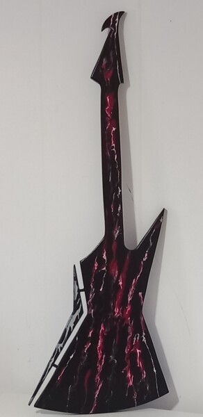 Pintura titulada "Ilusão de guitarra" por Estevão Páixão, Obra de arte original, Acrílico Montado en Bastidor de camilla de…