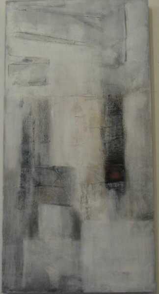 Painting titled "pigment blanc ocre…" by Esteves De Cooman, Original Artwork, Oil