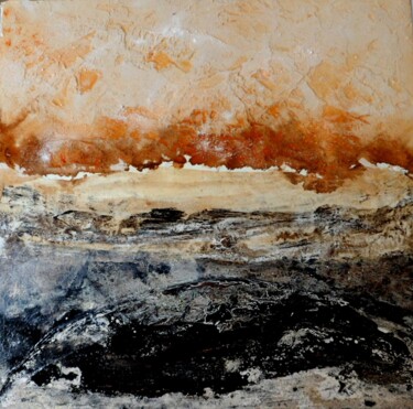 Peinture intitulée "quand le ciel flamb…" par Esteves De Cooman, Œuvre d'art originale, Acrylique
