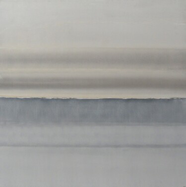 Schilderij getiteld "gris orange horizon" door Esteves De Cooman, Origineel Kunstwerk, Acryl