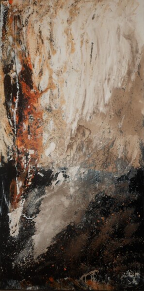 Картина под названием "50x100-cm-volcan-j-…" - Esteves De Cooman, Подлинное произведение искусства, Акрил