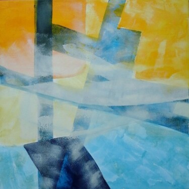 Painting titled "60x60-cm-piscine-i.…" by Esteves De Cooman, Original Artwork, Acrylic