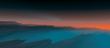 Digital Arts titled "Sunset in the Mount…" by Angel Estevez, Original Artwork, 2D Digital Work