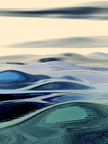 Digital Arts titled "Abstract Landscape" by Angel Estevez, Original Artwork, 2D Digital Work