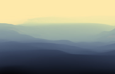 Arts numériques intitulée "Mountainous Landsca…" par Angel Estevez, Œuvre d'art originale, Travail numérique 2D