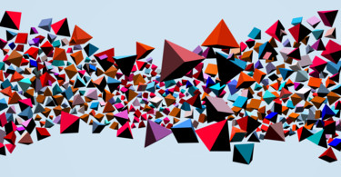 Digital Arts titled "Floating Pyramids" by Angel Estevez, Original Artwork, 2D Digital Work