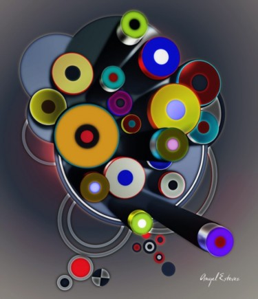 Arts numériques intitulée "A bunch of colorful…" par Angel Estevez, Œuvre d'art originale, Modélisation 3D