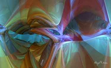 Digital Arts titled "Abstract 37" by Angel Estevez, Original Artwork, 3D Modeling