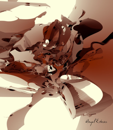 Digital Arts titled "Abstract 103" by Angel Estevez, Original Artwork, 3D Modeling