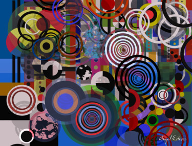 Digital Arts με τίτλο "Circles" από Angel Estevez, Αυθεντικά έργα τέχνης, 3D Μοντελοποίηση