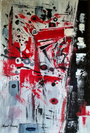 Painting titled "Abstract 92" by Angel Estevez, Original Artwork, Acrylic