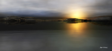 Digital Arts titled "Relaxing sundown" by Angel Estevez, Original Artwork, 3D Modeling