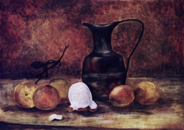 Painting titled "Still life" by Angel Estevez, Original Artwork, Oil