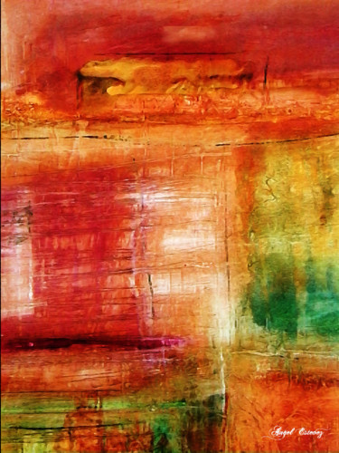 Painting titled "Abstract compositio…" by Angel Estevez, Original Artwork, Acrylic