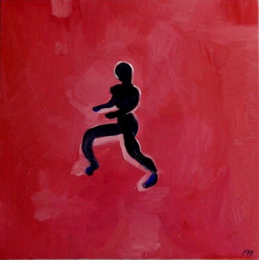 Painting titled "Runner in Rose" by Esther Garcia Eder, Original Artwork