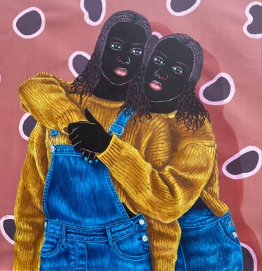 Schilderij getiteld "Priceless Friend Wi…" door Esther Oyeyemi, Origineel Kunstwerk, Acryl