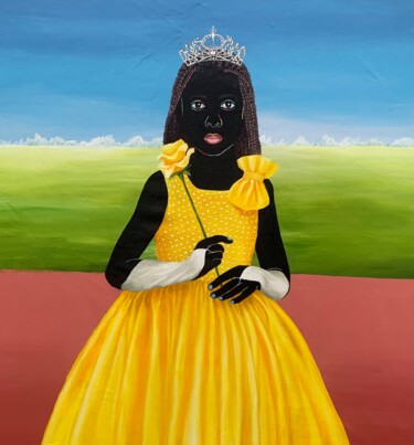 Pintura titulada "Regal Memory III" por Esther Oyeyemi, Obra de arte original, Acrílico