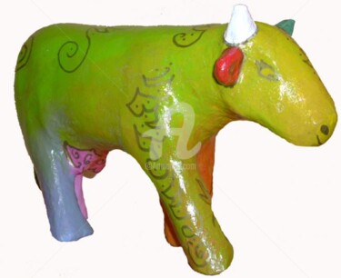 Sculpture titled "Vache" by Esther, Original Artwork