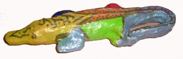 Sculpture intitulée "crocodile" par Esther, Œuvre d'art originale