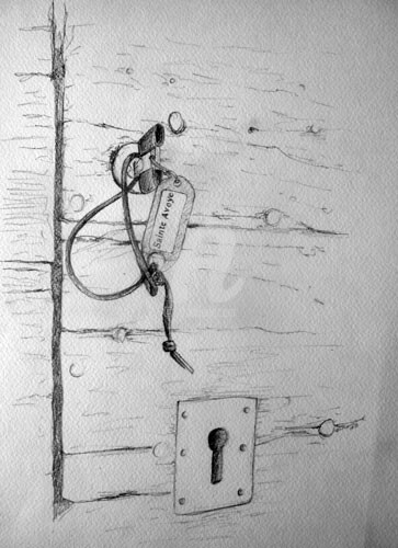 Drawing titled "La Clé de l'Espace…" by Esther, Original Artwork