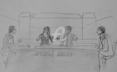 Drawing titled "ELECTIONS 2012" by Esther, Original Artwork