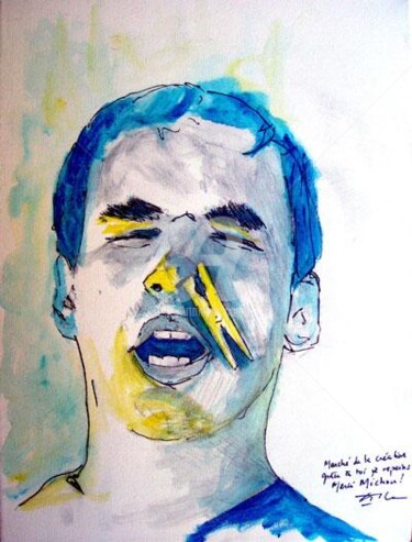 Painting titled "Michaël" by Esther, Original Artwork