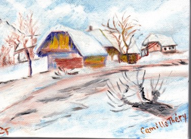 Peinture intitulée "paysage-neige013.jpg" par Demoncheaux, Œuvre d'art originale