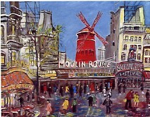 Painting titled "MOULIN ROUGE" by Demoncheaux, Original Artwork