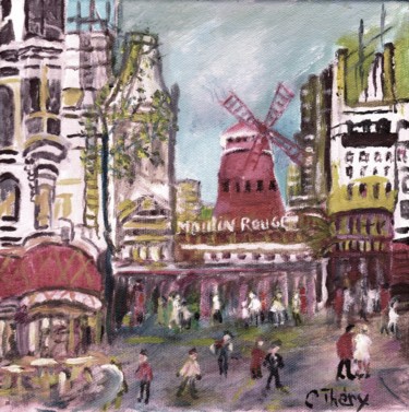 Malerei mit dem Titel "PARIS-carre1059.jpg" von Demoncheaux, Original-Kunstwerk, Öl