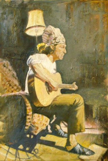 Peinture intitulée "musicien de chambre…" par D.L  Estrabaut, Œuvre d'art originale