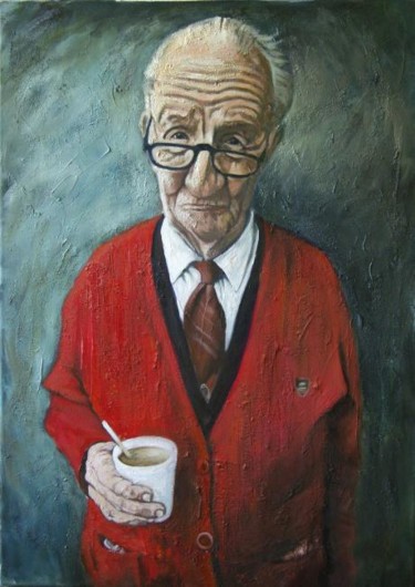 Peinture intitulée "Coffee Break" par D.L  Estrabaut, Œuvre d'art originale