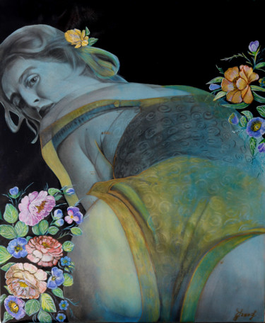 Pittura intitolato "Ex-Femininity" da Esy_lansk_art, Opera d'arte originale, Acrilico