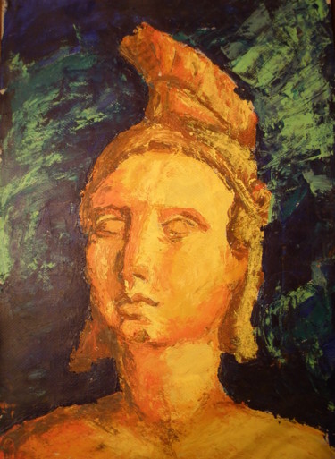 Malerei mit dem Titel "Athena" von Anna W., Original-Kunstwerk, Acryl