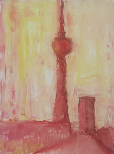 Painting titled "Berlin Sunset" by Anna W., Original Artwork