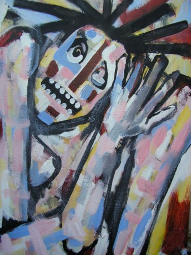 Peinture intitulée "la femme enfermée" par Carole Louise Barbier, Œuvre d'art originale