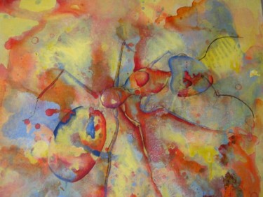 Pintura intitulada "la fourmi" por Carole Louise Barbier, Obras de arte originais