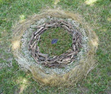 Installation intitulée "cercle_des_champs_l…" par Carole Louise Barbier, Œuvre d'art originale