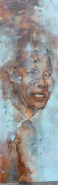 Peinture intitulée "Mandela" par Carole Louise Barbier, Œuvre d'art originale