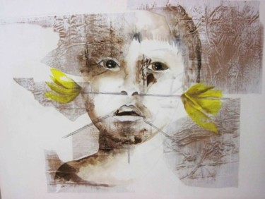 Peinture intitulée "enfant d'amazonie" par Carole Louise Barbier, Œuvre d'art originale