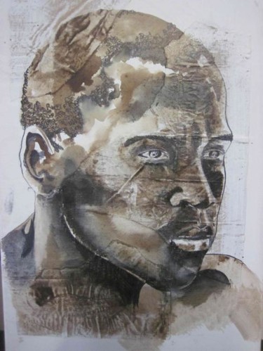 Peinture intitulée "jeune homme" par Carole Louise Barbier, Œuvre d'art originale