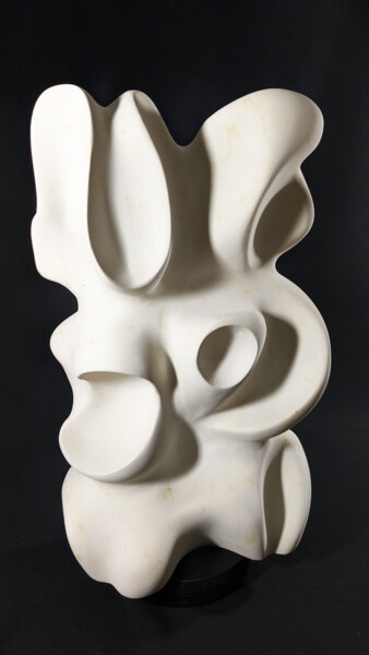Skulptur mit dem Titel "Moona" von Etch, Original-Kunstwerk, Stein