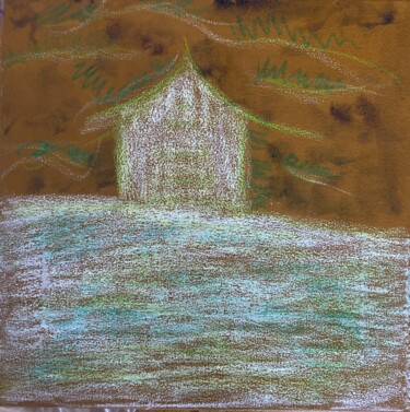 Malarstwo zatytułowany „Silent Countryside…” autorstwa Eteri, Oryginalna praca, Kreda