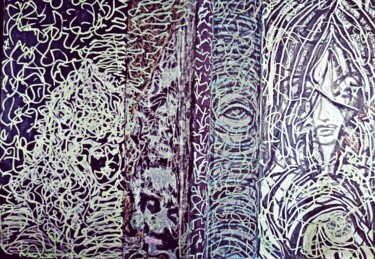 Digital Arts titled "abismo" by Ethel Feldman, Original Artwork, Gel pen