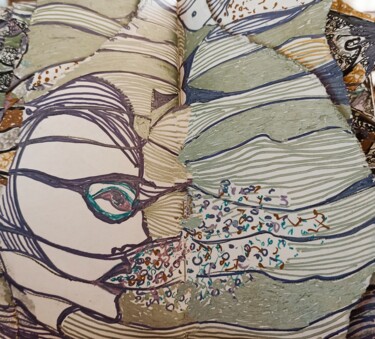 Arte digital titulada "Cara Peixe 2" por Ethel Feldman, Obra de arte original, Pluma de gel