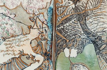 Artes digitais intitulada "Floresta" por Ethel Feldman, Obras de arte originais, Caneta de gel