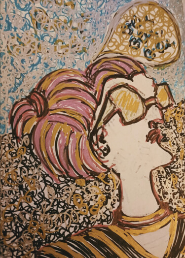 Artes digitais intitulada "A Velha" por Ethel Feldman, Obras de arte originais, Caneta de gel