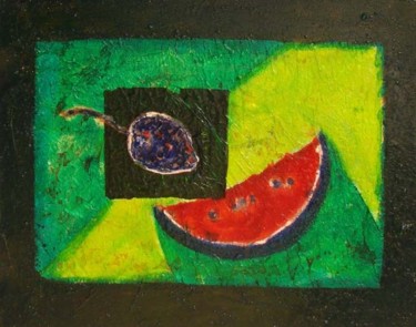 Peinture intitulée "NOITARUGIF 20 - 09" par Ethel Muniz, Œuvre d'art originale