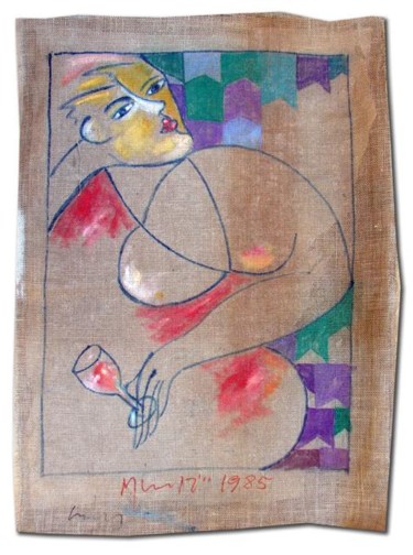 Peinture intitulée "CIRCUS FUNAMBULUS -…" par Ethel Muniz, Œuvre d'art originale